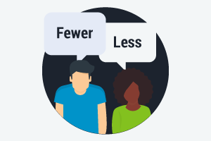 Fewer vs less