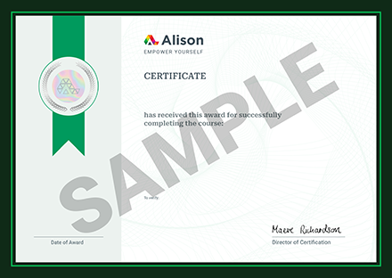 Alison Certificate Image